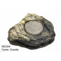 Wassernapf / Futternapf in Felsoptik mit Schwamm - Farbe: Granite - Grösse: 6x6x2cm