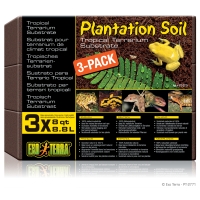 Exo Terra Plantation Soil - tropisches Terrariensubstrat - Dreierpack