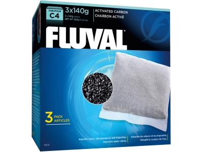 3er Pack - Filtration mit Aktivkohle für Fluval C4 Filter