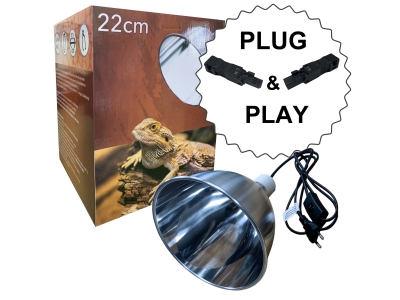 Alu Clamp - Klemmlampe / Reflector für UV Beleuchtungen oder Spotstrahler - bis max 150w - Grösse: Ø22cm
