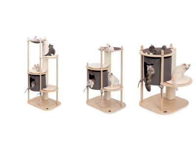 Vesper - Baumhaus für Katzen mit dicken Kratzsäulen