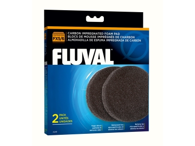 Fluval Schaumstoffeinsatz mit Aktivkohle geeignet für: Fluval FX4, FX5, FX6 - Doppelpack