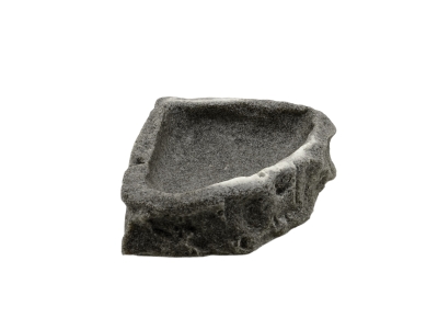 Eck- Futterschale / Wasserschale in Felsobtik - Farbe: Granite - 13x11,5x3,5cm