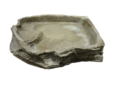 Eck - Futterschale / Wasserschale in Felsobtik - Farbe: Sandstein - 43x40x6cm