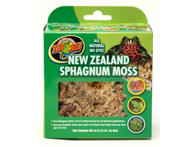 Zoomed New Zealand Sphagnum Moss - natürliches Torfmoos-Substrat zur Feuchtigkeitsregulierung im Terrarium - Menge: 1,31L