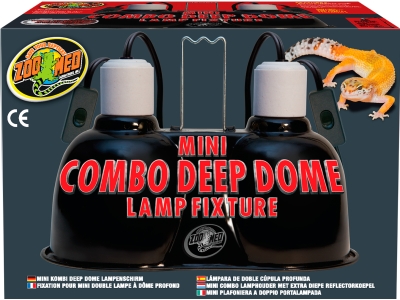 Zoo Med Mini Combo Deep Dome, Doppel Reflektor Lampenschirm