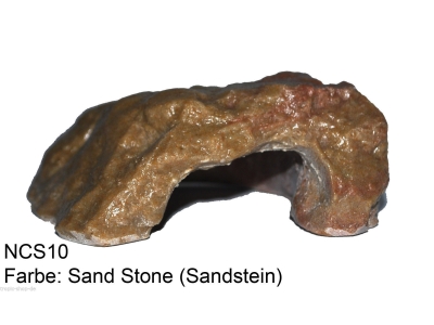 Höhle in Felsoptik - Farbe: Sandstein - Grösse: 12x10x5 cm