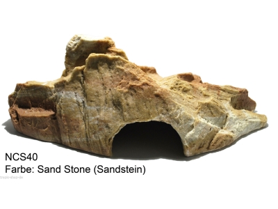 Höhle in Felsoptik - Farbe: Sandstein - Grösse: 39x21x13 cm