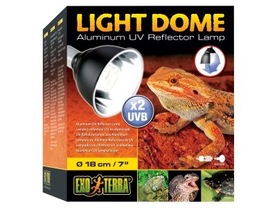 Exo Terra Light Dome / UV-Reflektorlampe aus Aluminium - Modell: Ø 18cm