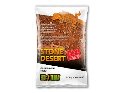 Exo Terra - Qutback Rot 20Kg Stone Desert lehmhaltiger natürlicher Terrarium Bodengrund Ohne Chemikalien