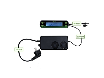Trixie Reptiland Digitaler Thermostat 2 Schaltkreise (Heizung / Lichtsteuerung)