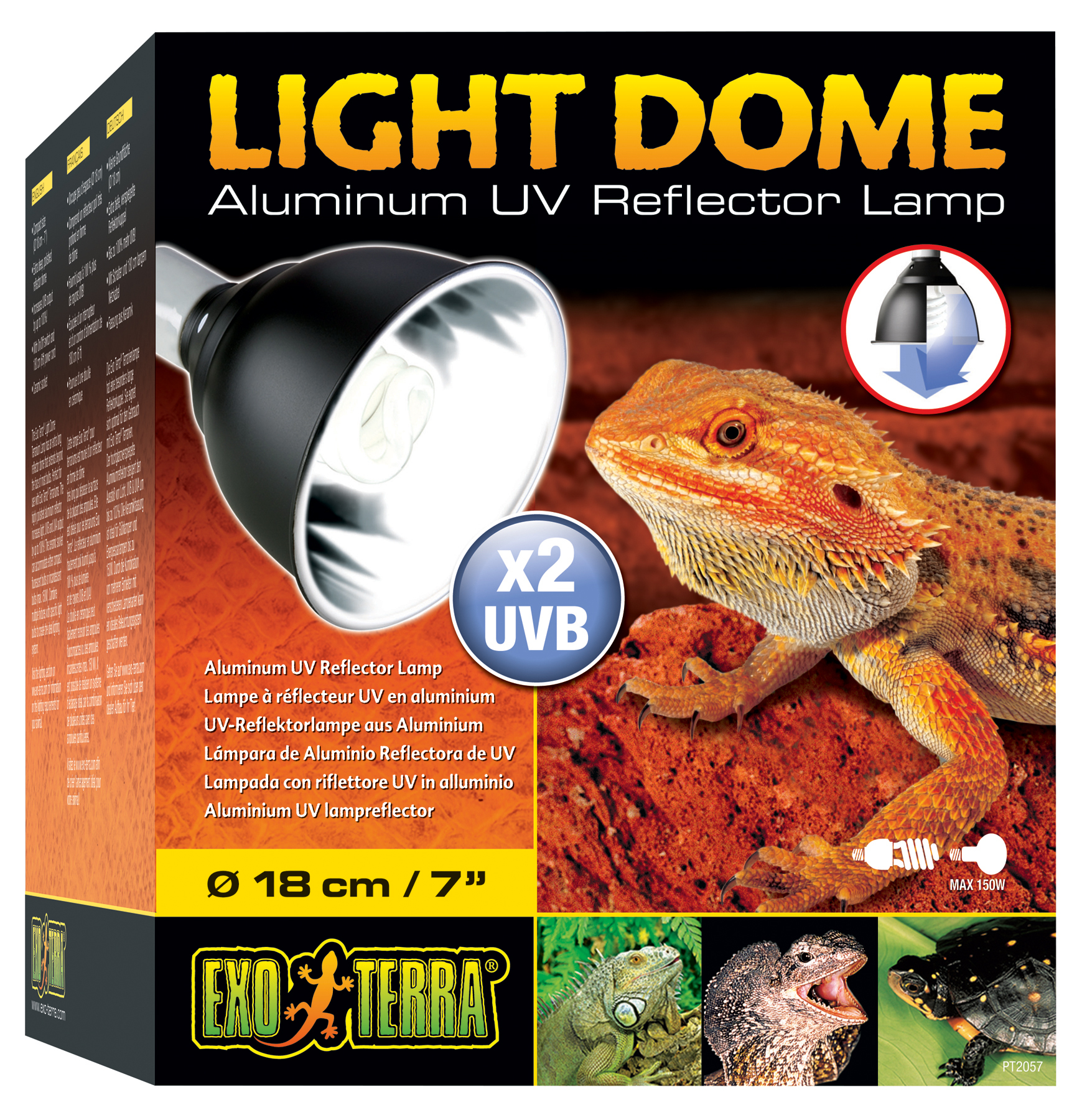 Exo Terra Light Dome UV-Reflektorlampe aus Aluminium